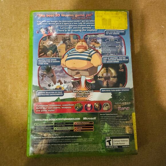 XBOX WORMS 4 MAYHEM 2005 Video Game includes Case & Manual - Picture 2 of 4
